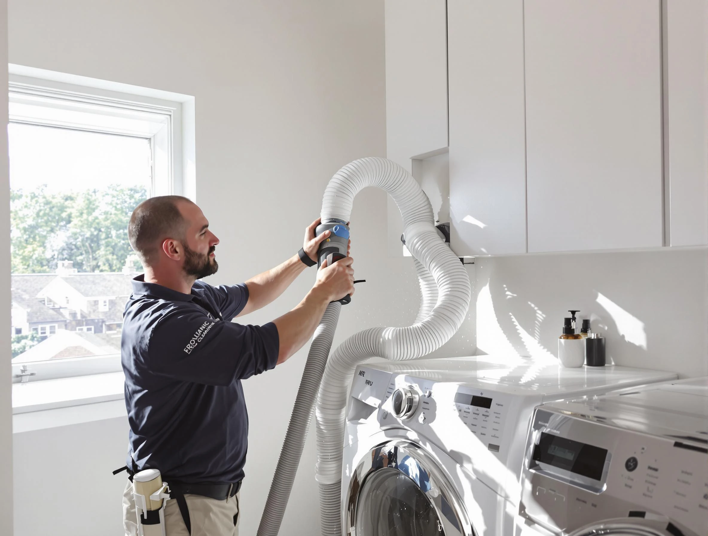 Certified Casa Grande Dryer Vent Cleaning technician performing dryer vent cleaning in Casa Grande